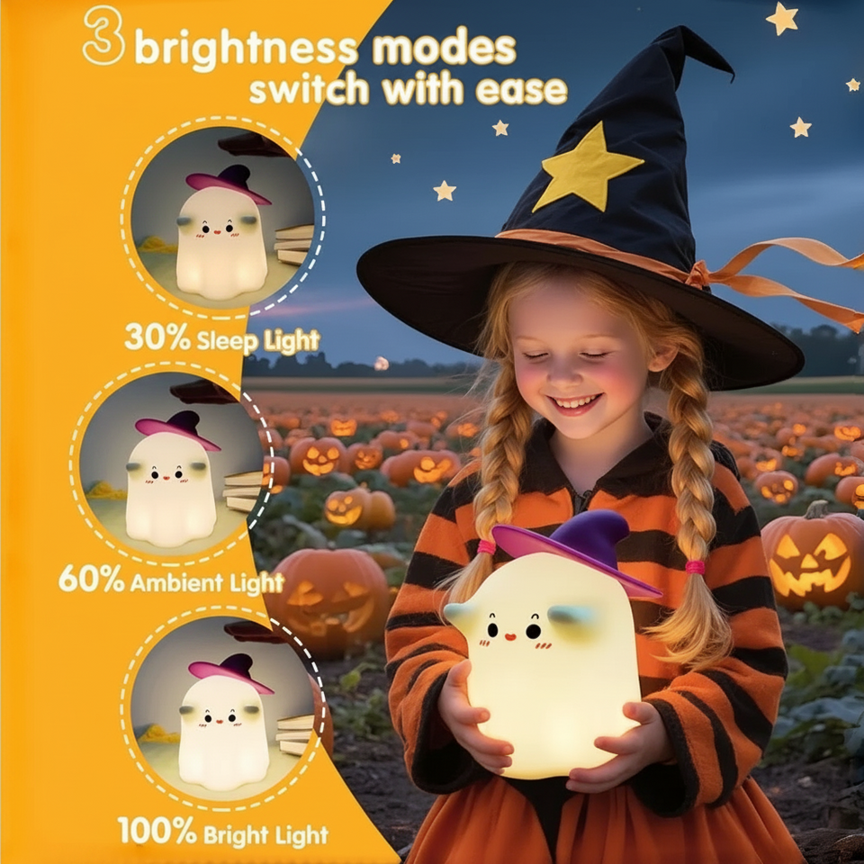 SpookyLamp – Gulligt & stämningsfullt – Halloween-nattlampa