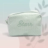 Striped Name Pouch – Personlig & stilfull – Sminkväska
