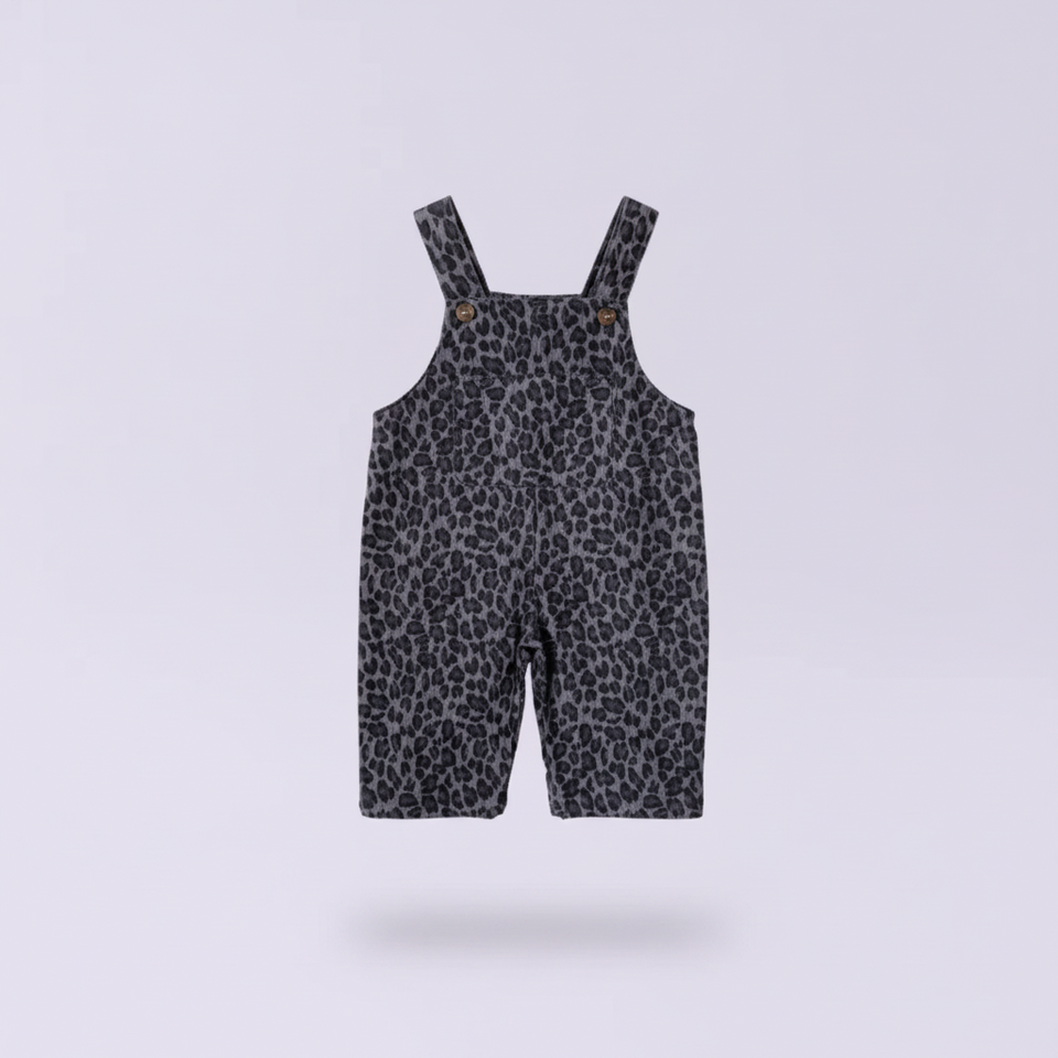 LeopardChic – Trendiga & bekväma – Jenters överallsbyxor med leopardmönster