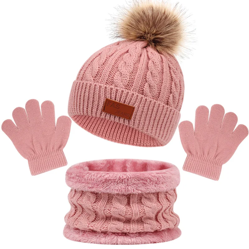 CozyPom – Varm & Mjuk - Vinterset med Mössa, Halsduk och Handskar