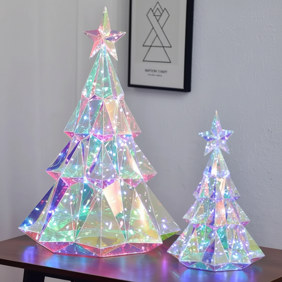 CrystalGlow – Festligt och stämningsfullt – Dekorativ LED-julgran