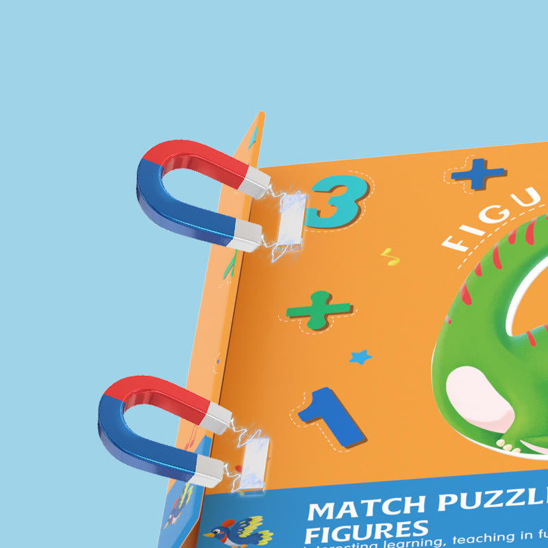 SmartMatch – Lekfullt & lärorikt – Magnetisk 2-i-1-rit- och pusselbok