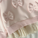 LittleAngel – Mjukt & elegant – Babyset med tröja och byxor med resår