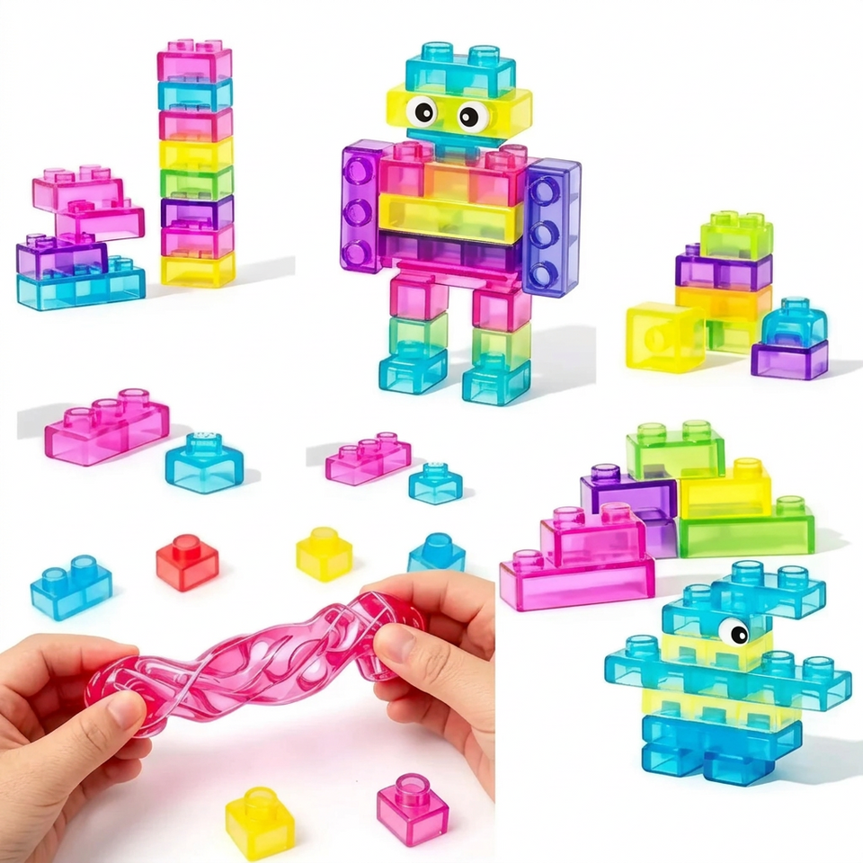 JellyBuild – Mjukt & kreativt – Flexibla Jelly-byggklossar