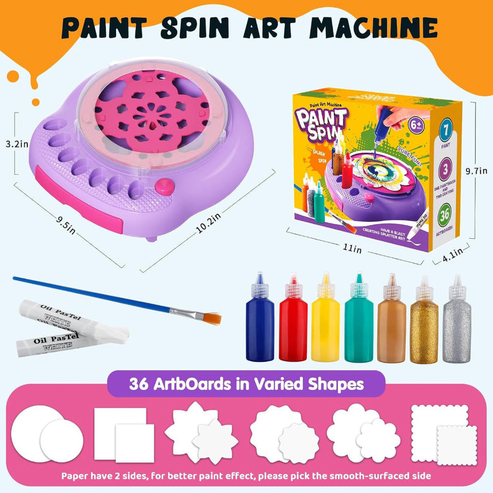 SpinArt – Kreativt & pedagogiskt – Gör-det-själv-målningsspinnmaskin