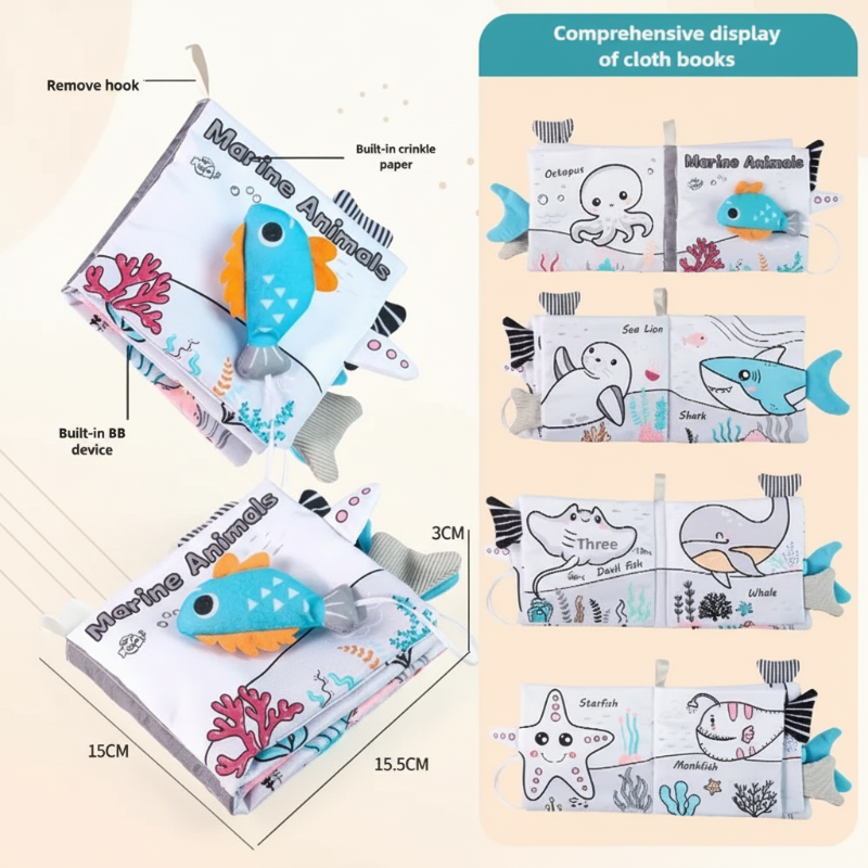 SoftTails – Färgglatt & Sensoriskt – Baby-pärlbok