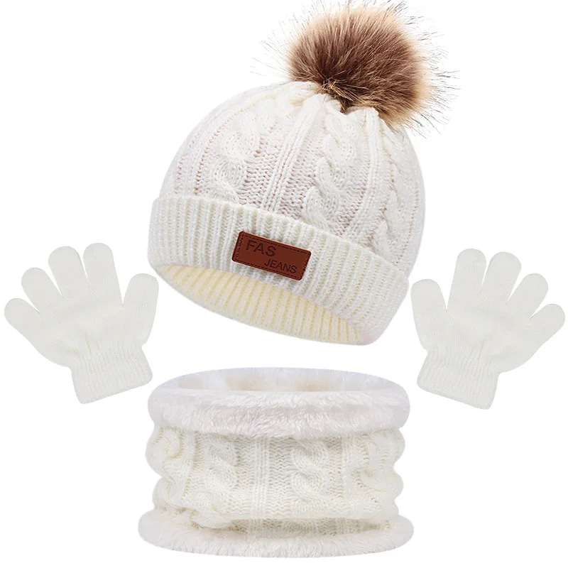 CozyPom – Varm & Mjuk - Vinterset med Mössa, Halsduk och Handskar