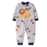 WarmBuddy – Söt & mjuk – Babyoverall i fleece med seriefigurmotiv
