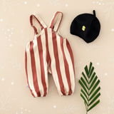 Striped Overall Romper – Mjuk & bekväm – Jumpsuit för barn