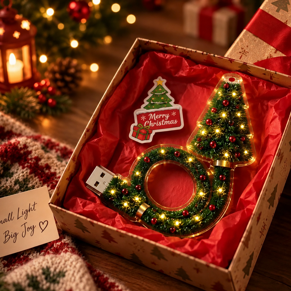 HolidayBeam – Festligt och stämningsfullt – USB-julprojektor med ljusmönster
