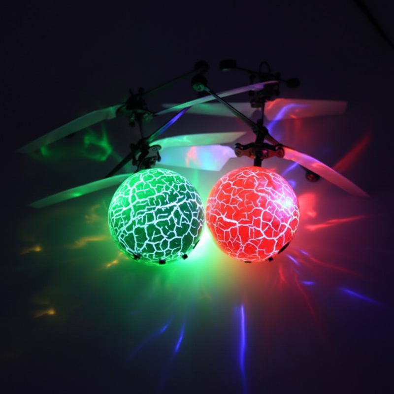 HoverFun – LED-belysning & pedagogiskt – Flygande fyrrotor-drönare
