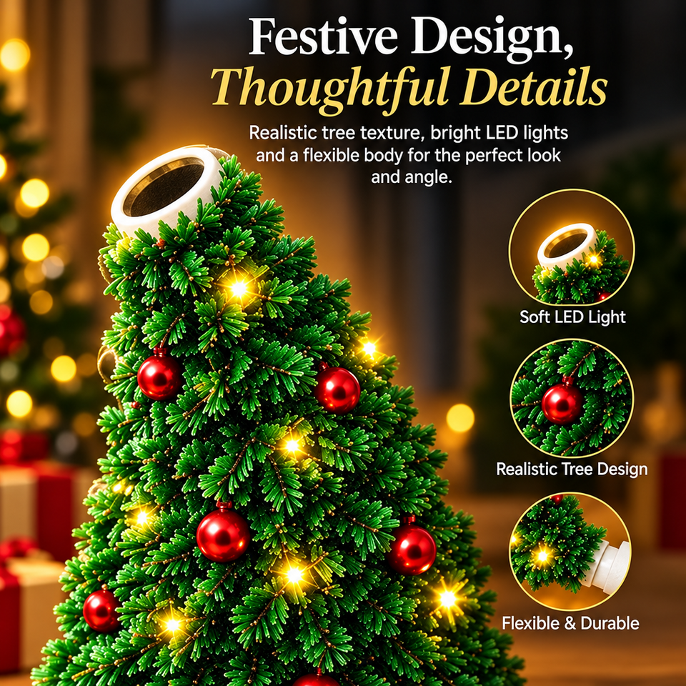 HolidayBeam – Festligt och stämningsfullt – USB-julprojektor med ljusmönster