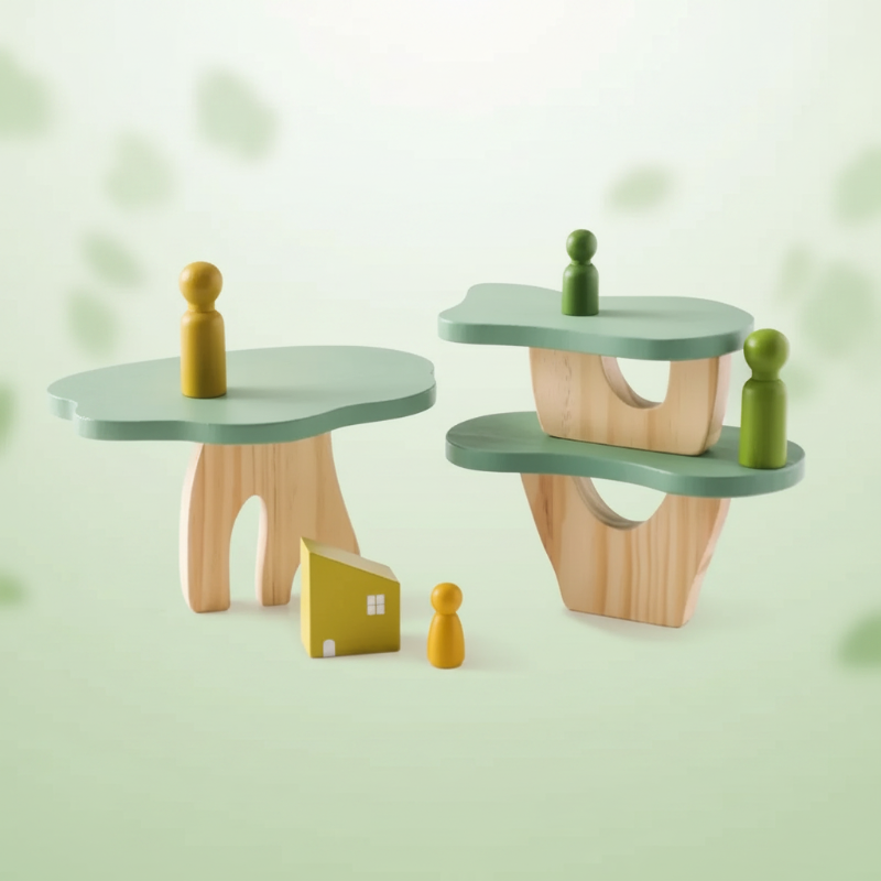 Wooden Forest Blocks – Kreativitet & utveckling – Byggklossar i trä
