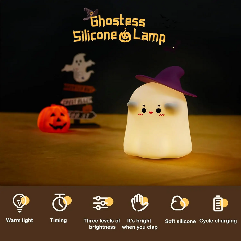 SpookyLamp – Gulligt & stämningsfullt – Halloween-nattlampa