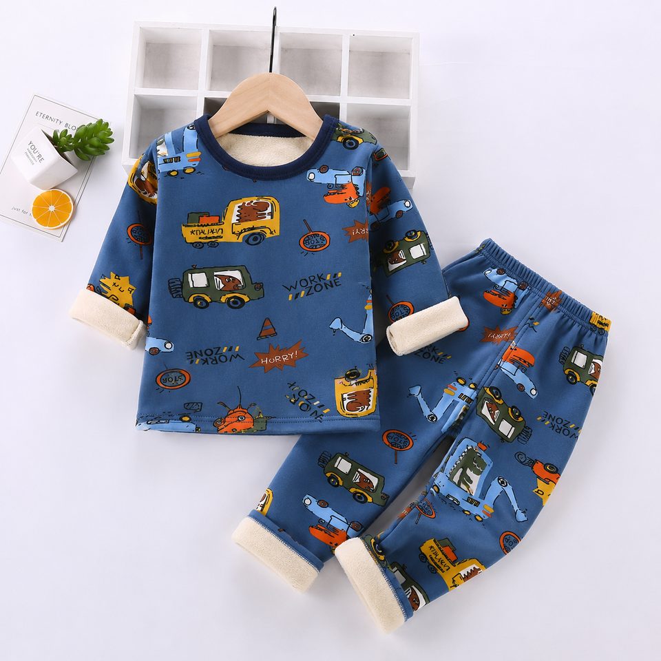 Mini Fashion™ - Cartoon Fleece-pyjamas för barn