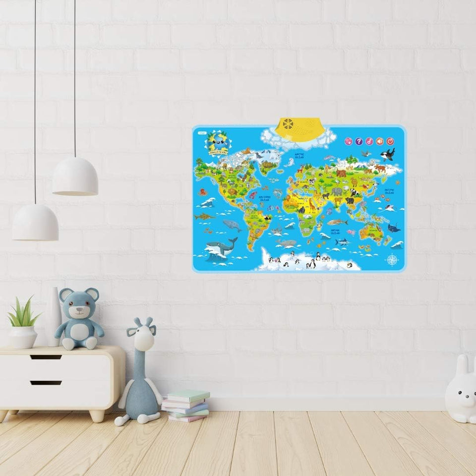 LittleExplorers – Lära sig & leka – Djurens världskarta