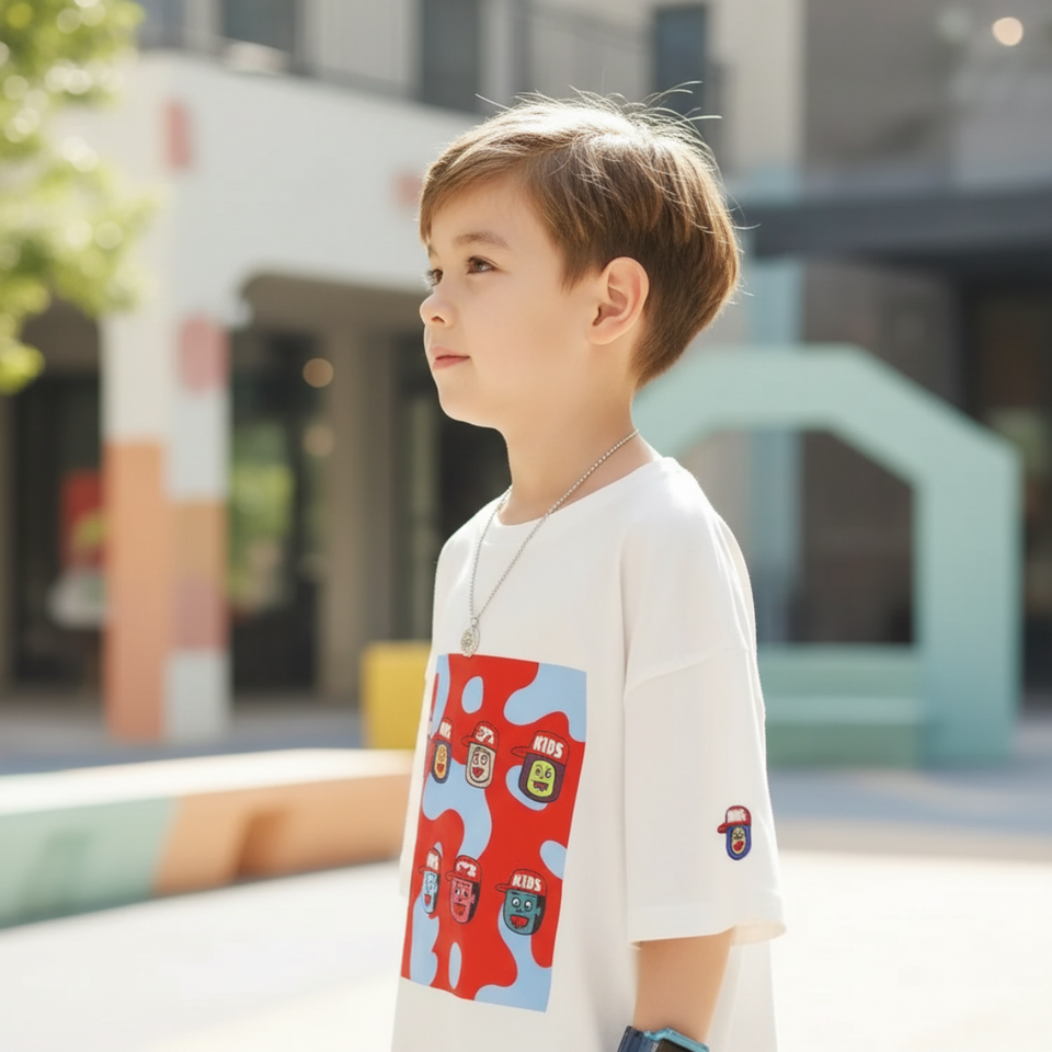 TinyTrend – Avslappnat & stilfullt – Barn-T-shirt med färgglatt tryck