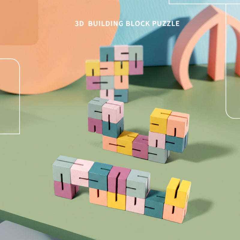 WoodCraft – Utmanande & pedagogiskt – 3D-pussel med träklossar
