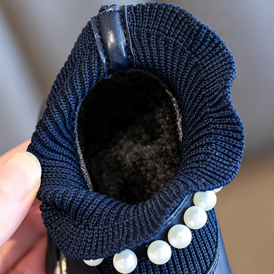 PearlCharm – Eleganta & söta – barnstövletter med pärldetaljer