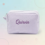 Striped Name Pouch – Personlig & stilfull – Sminkväska