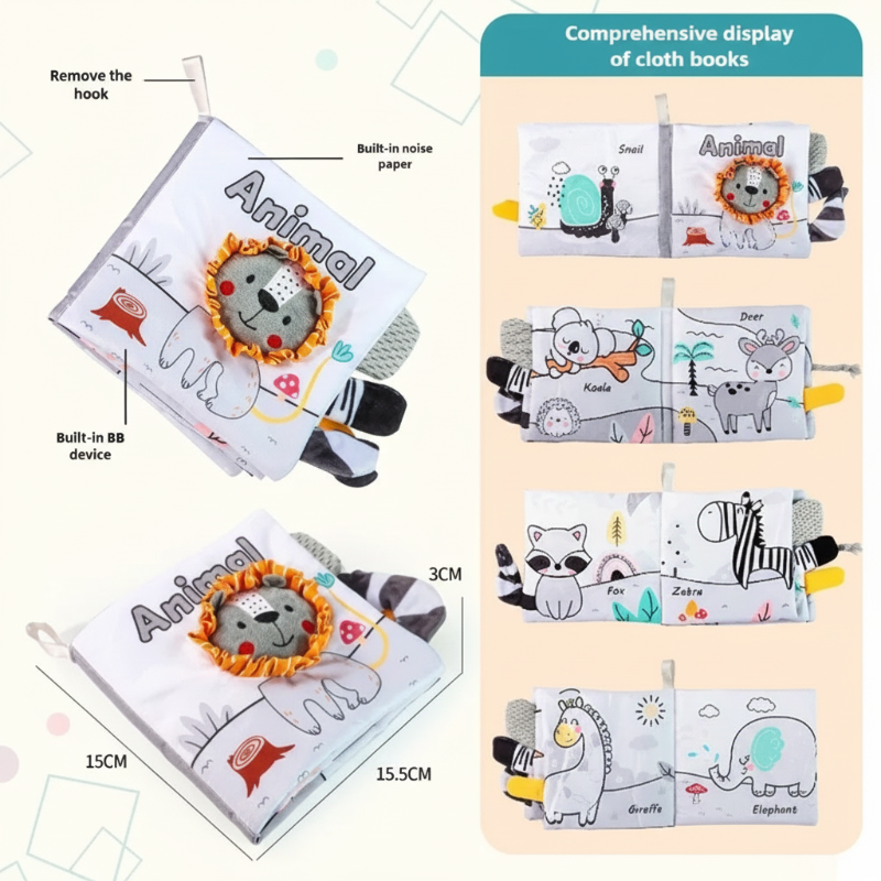 SoftTails – Färgglatt & Sensoriskt – Baby-pärlbok