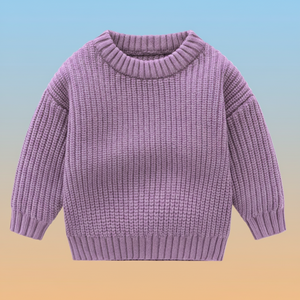 PureSoft – Classic & Cozy - Enfärgad stickad tröja