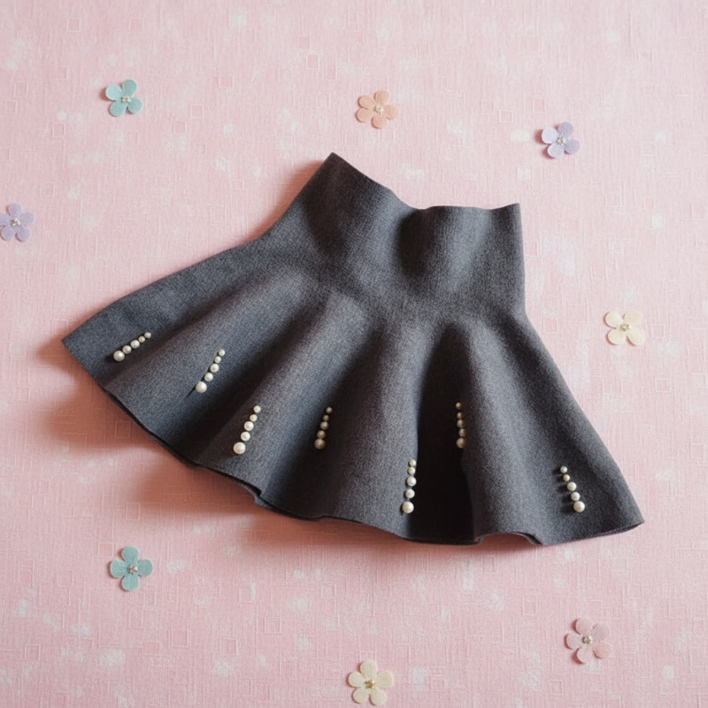 Girls Knitted Skirt – Komfort & stil – Barnkjol