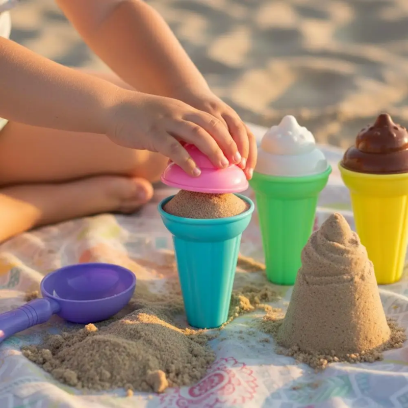 BeachFun – Sandlek & Kreativitet – Strand- och glasskop-lekset
