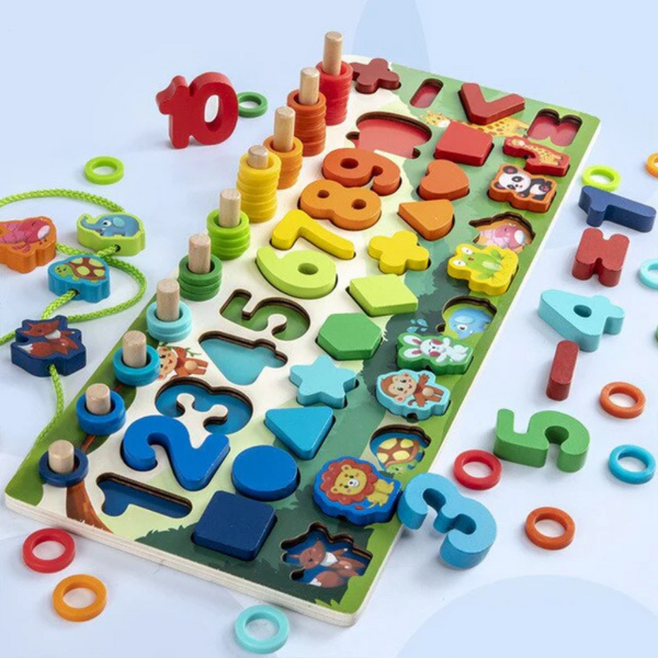 Woods™ - Montessori lekbräda i trä | Utveckla dina kognitiva färdigheter