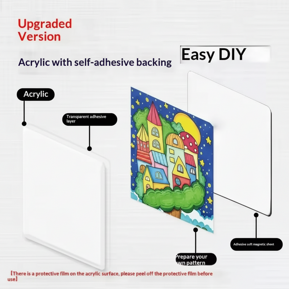 FridgeArt – Kreativt & personligt – DIY-set med akrylmagneter till kylskåpet