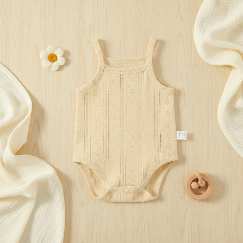 Summer Bodysuit – Luftigt & bekvämt – Stickad babybody