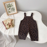 LeopardChic – Trendiga & bekväma – Jenters överallsbyxor med leopardmönster