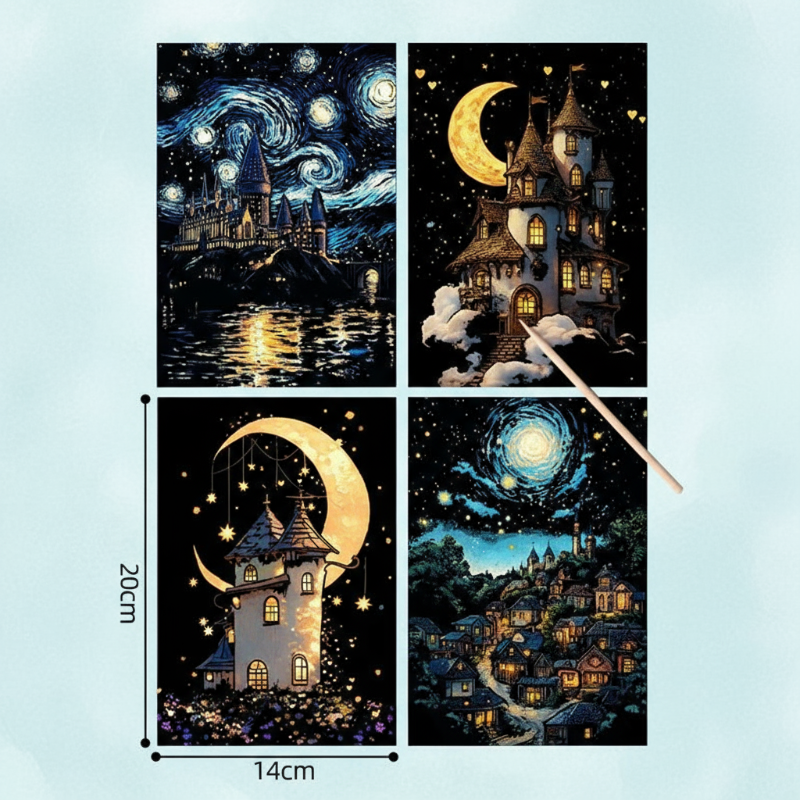 GlowArt – Glow-in-the-dark – Skrapkortsset