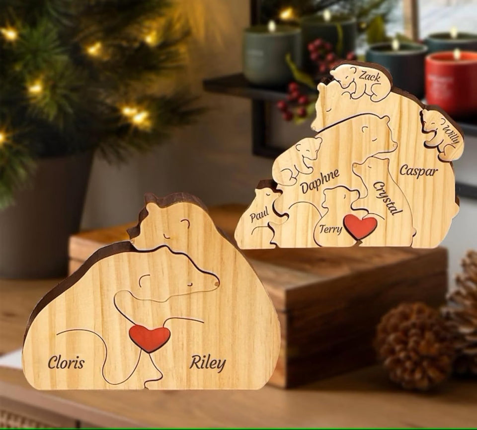 Family Puzzle™ – Personlig morsdagspresent med björnfamiljen