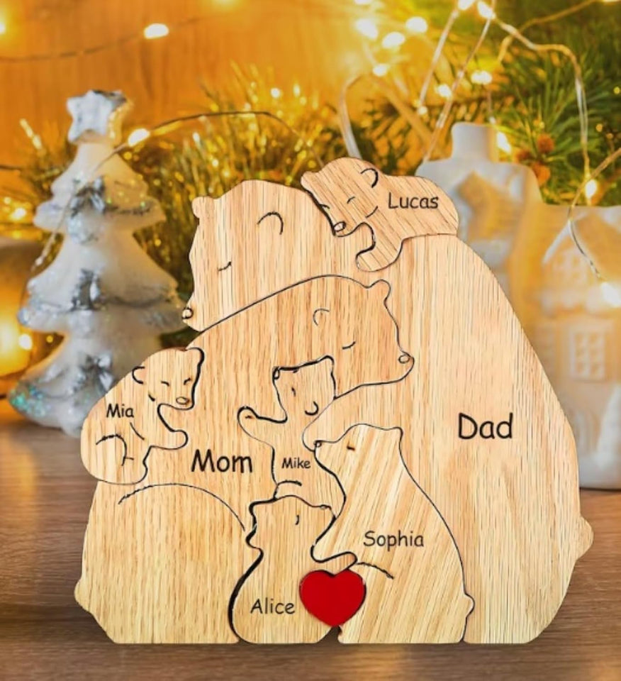 Family Puzzle™ – Personlig morsdagspresent med björnfamiljen