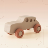 Montessori Silicone Toy Car – Säker & bettvänlig – Bittleksak i silikon i form av ett fordon