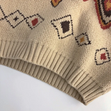 LittleRetro – Varm och stilfull – Stickad barntröja med rombmönster
