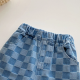 DenimCheck – Bekväma & trendiga – Barnbyxor med rutmönster
