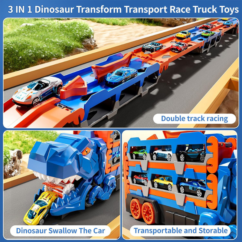 JurassicTruck™ – Cool & rolig – hopfällbar dinosaurietransportvagn