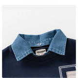 CoolJunior – Varm och stilfull – Tröja för pojkar med jeanskrage