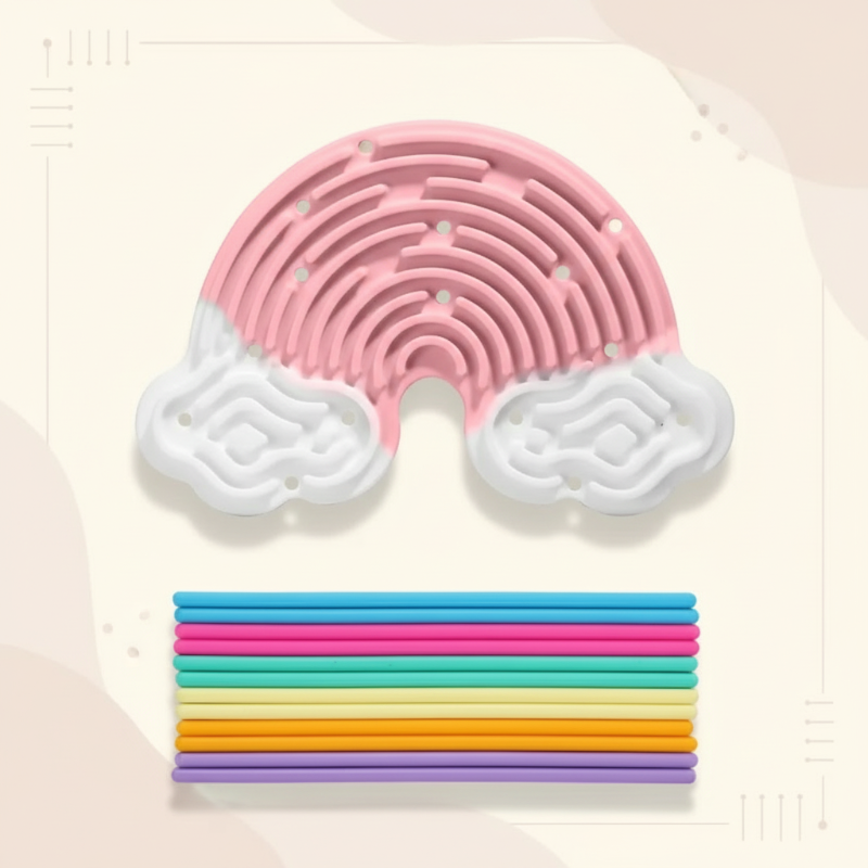 FidgetFrost – Lekfullt & mjukt – Silikon Busy Board