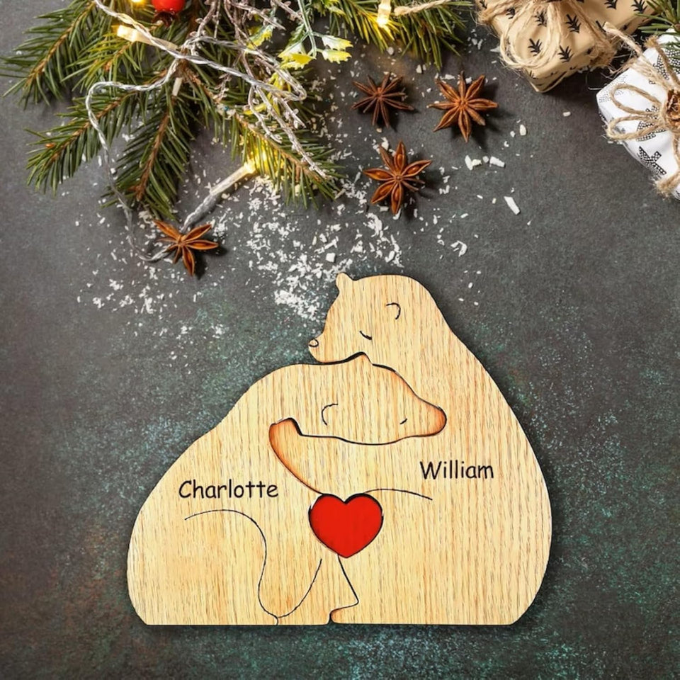 Family Puzzle™ – Personlig morsdagspresent med björnfamiljen