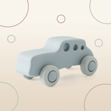 Montessori Silicone Toy Car – Säker & bettvänlig – Bittleksak i silikon i form av ett fordon