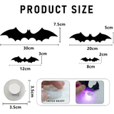 SpookyGlow – Läskigt & stämningsfullt – LED-väggdekoration med Halloween-fladdermus