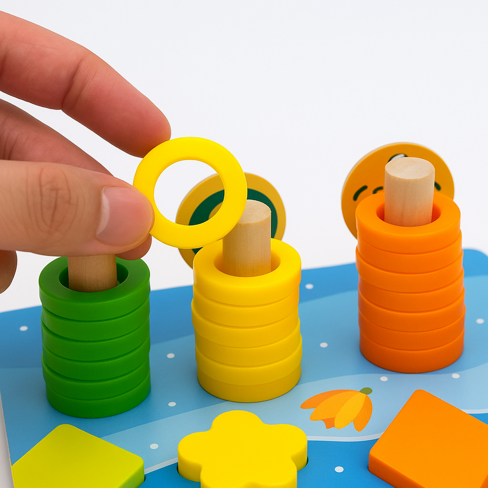 Woods™ - Montessori lekbräda i trä | Utveckla dina kognitiva färdigheter