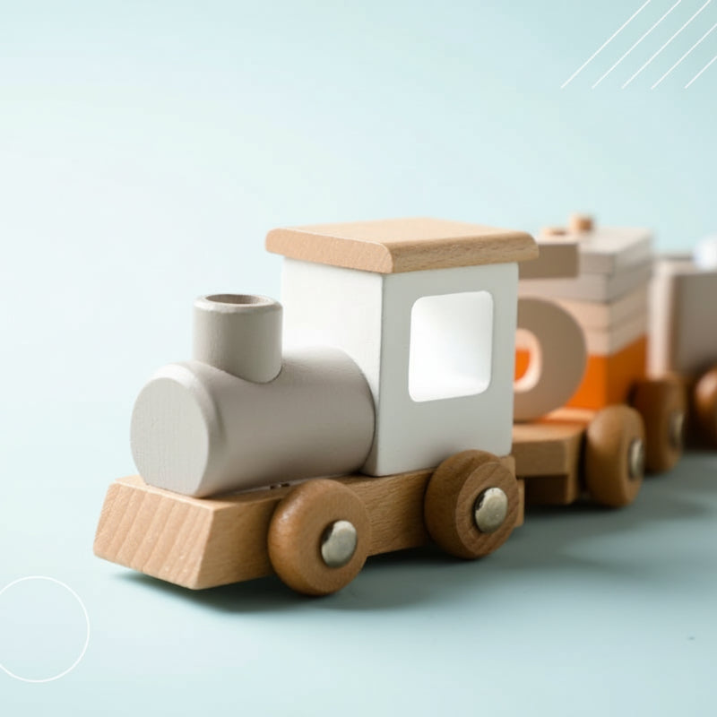 TrainCount –  Klassiskt & pedagogiskt – Trätåg från Montessori