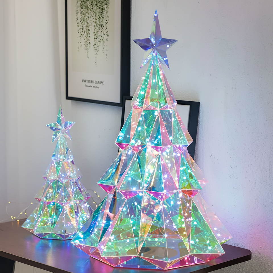 CrystalGlow – Festligt och stämningsfullt – Dekorativ LED-julgran