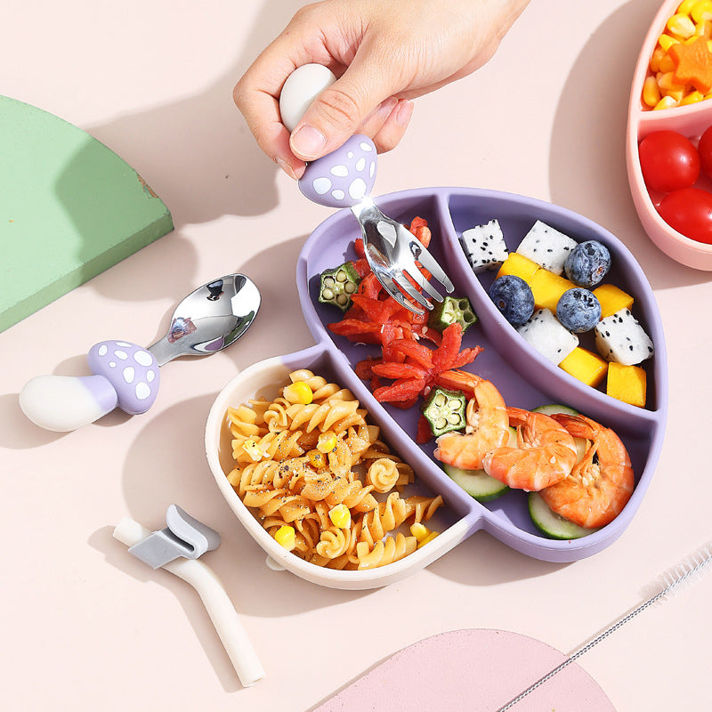 MiniMeal – Säker & halksäker – Silikonbordsset med bestick för småbarn