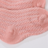 LittleCharm – Mjuka & eleganta – knästrumpor för flickor med rosett