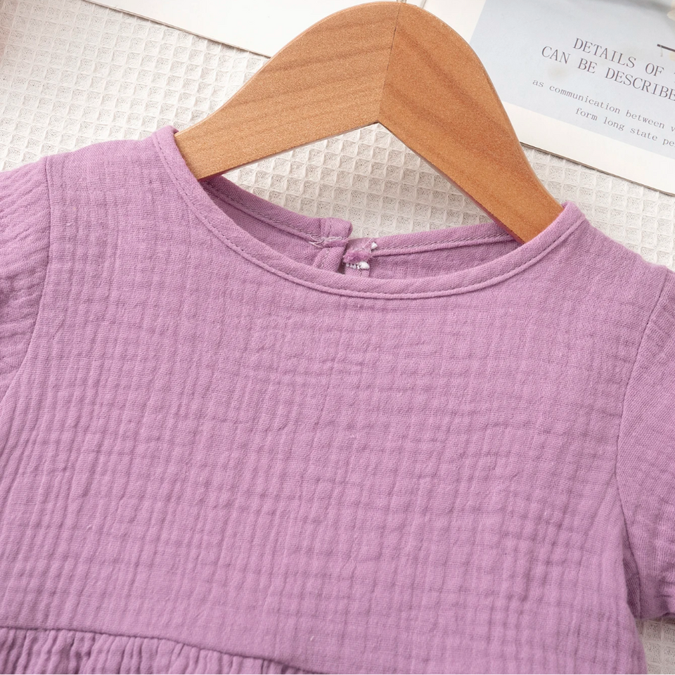 SoftCharm – Elegant och bekvämt – Set för flickor med volangtröja och långbyxor